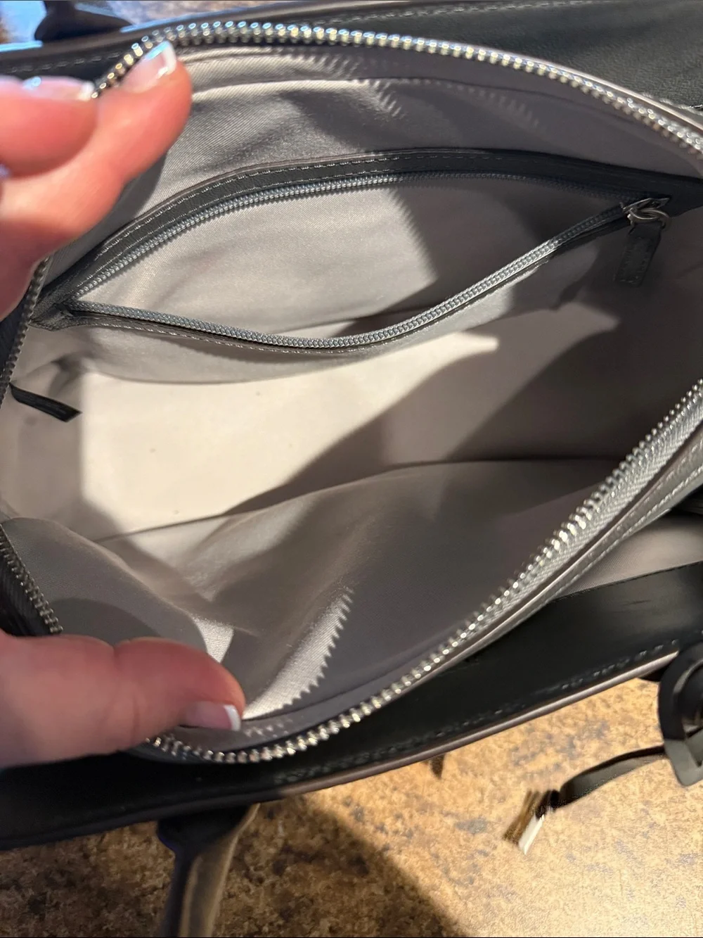 Michael Kors Dark grey MK Embossed Satchel